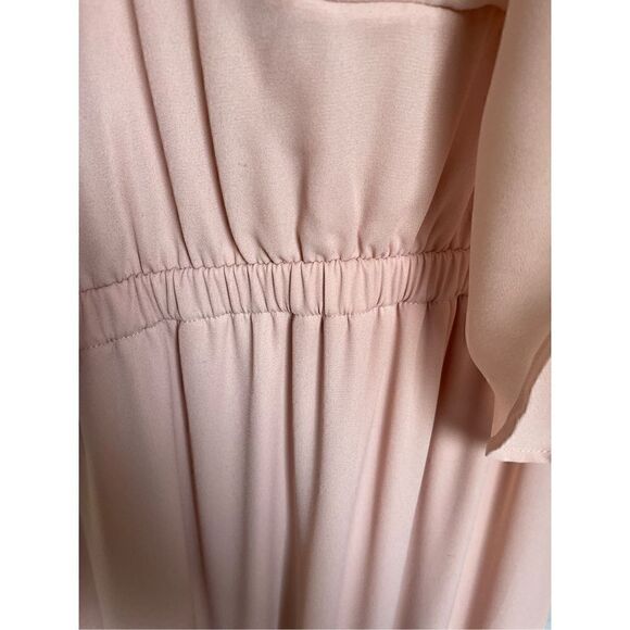 Show Me Your Mumu Caitlin Ruffle Maxi Dress/ Bridesmaid Blush Size L - Picture 8 of 9